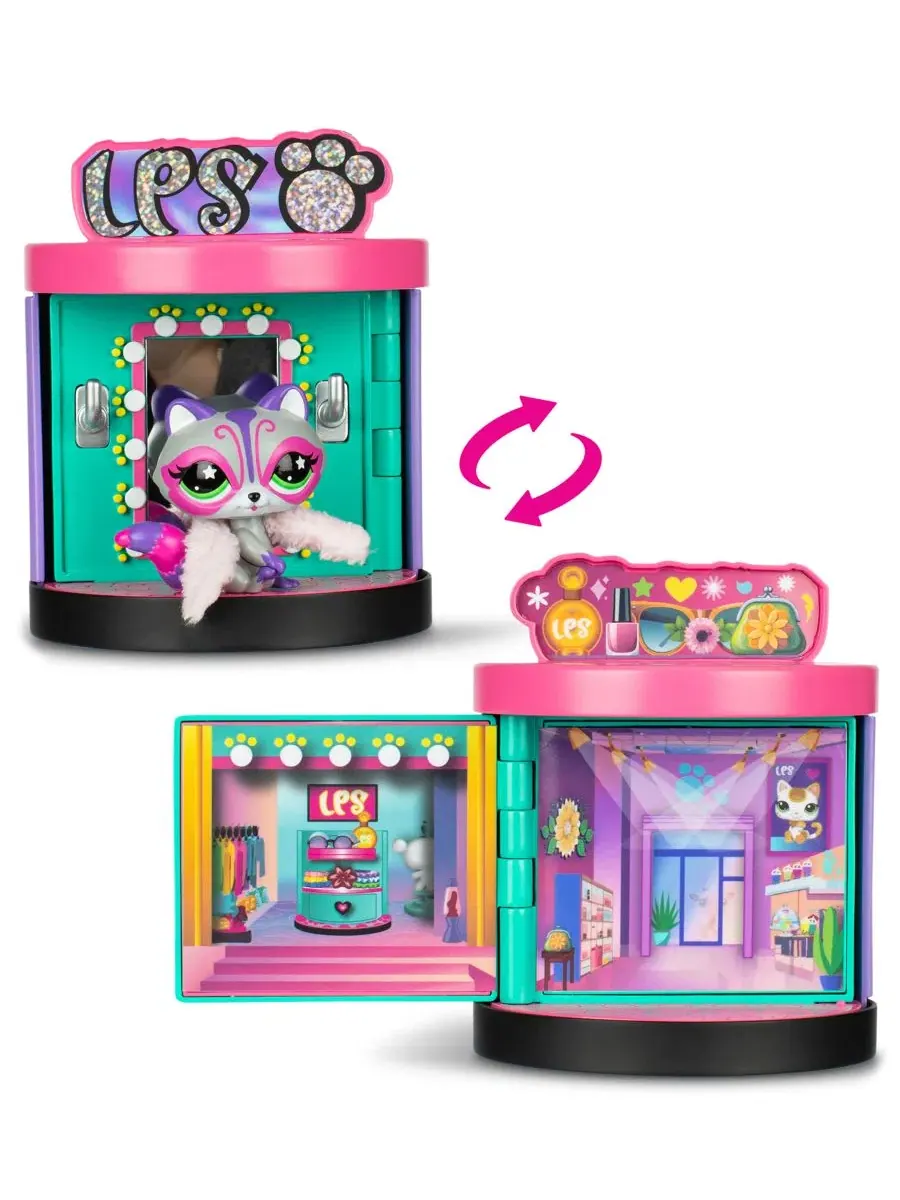 Игровой набор Spin Style Boutique с 3 питомцами Bobblin' Pets Littlest Pet Shop — изображение 7 из 9, мульти