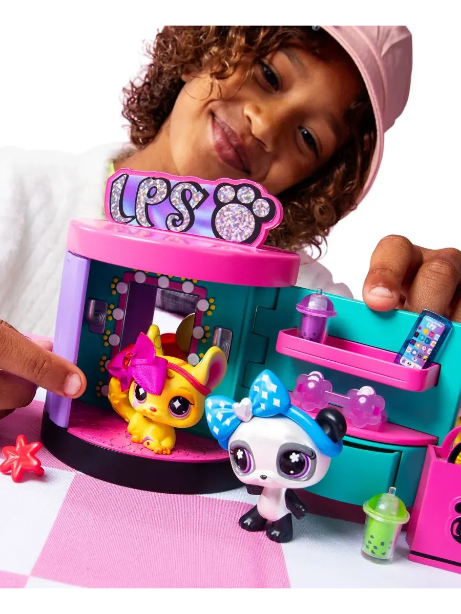 Игровой набор Spin Style Boutique с 3 питомцами Bobblin' Pets Littlest Pet Shop — изображение 8 из 9, мульти