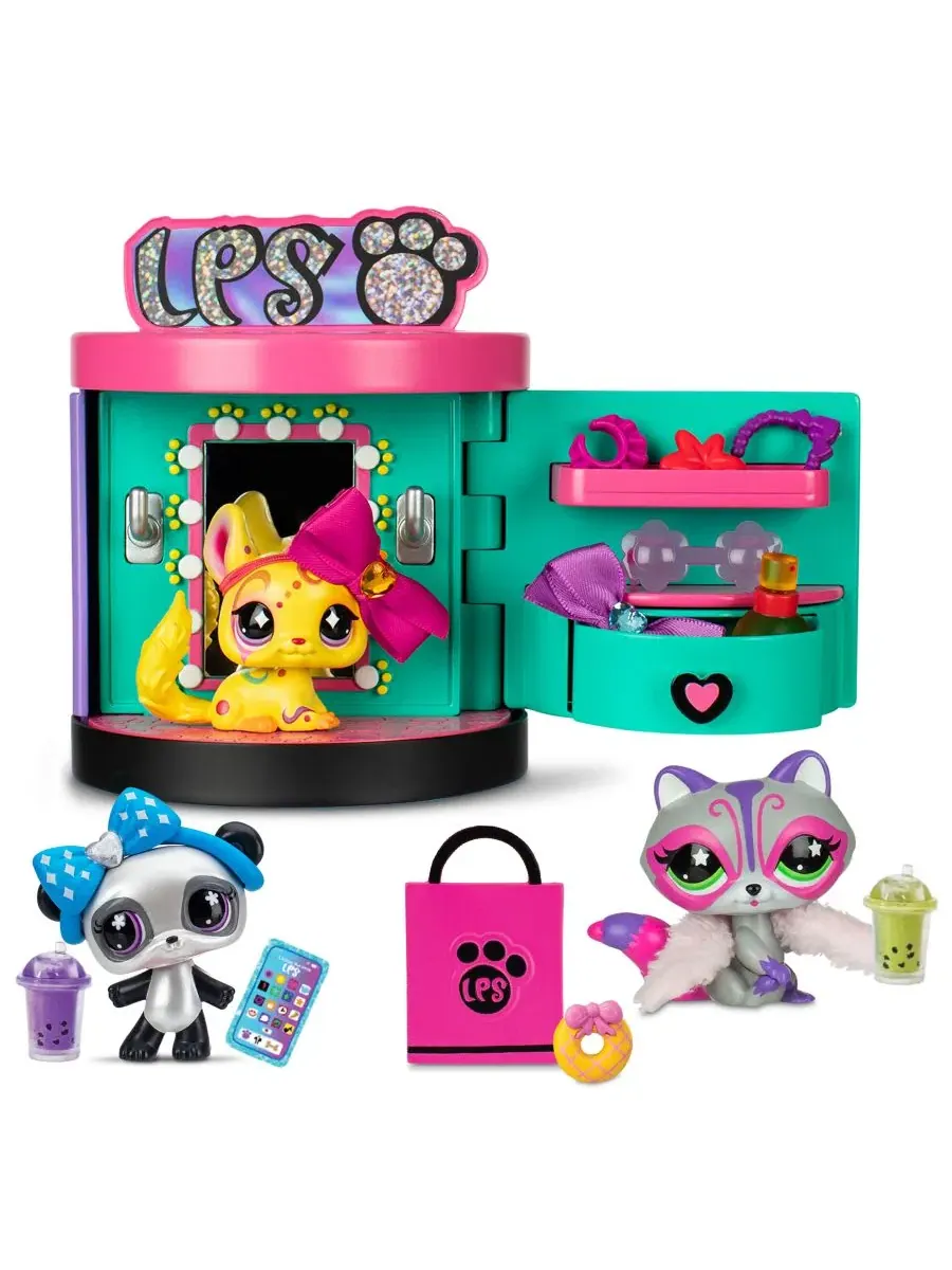 Игровой набор Spin Style Boutique с 3 питомцами Bobblin' Pets Littlest Pet Shop — изображение 9 из 9, мульти