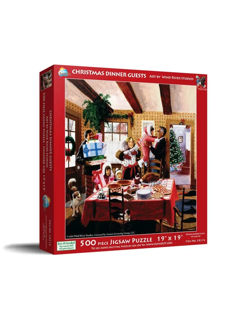 Пазл 500 деталей Christmas Dinner Guests SunsOut