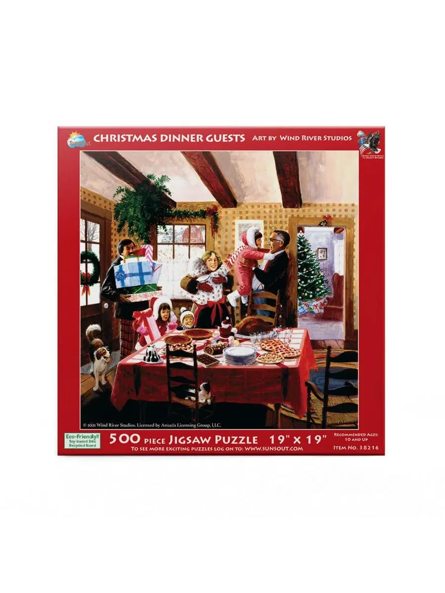 Пазл 500 деталей Christmas Dinner Guests SunsOut — изображение 2 из 5, нет цвета