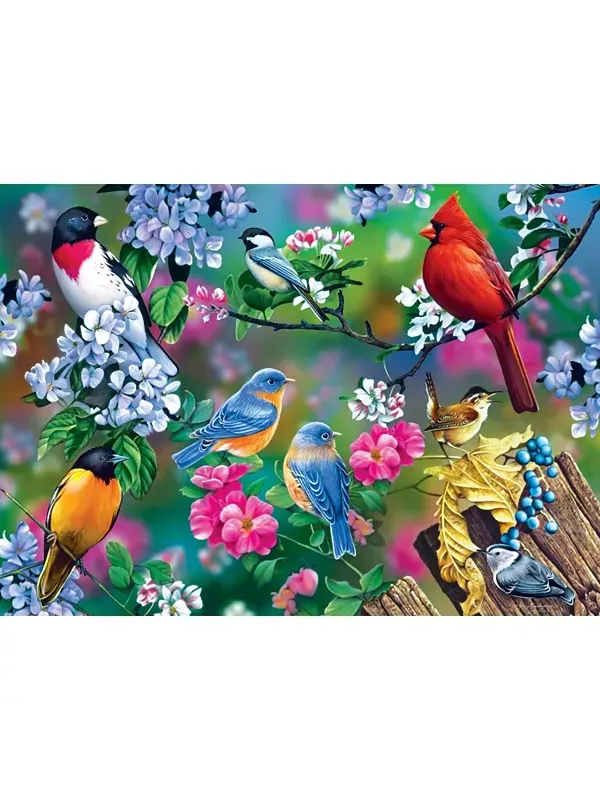 Шедевры Одюбона - Коллаж певчих птиц, пазл из 1000 элементов Masterpieces Puzzles — изображение 2 из 3, мульти