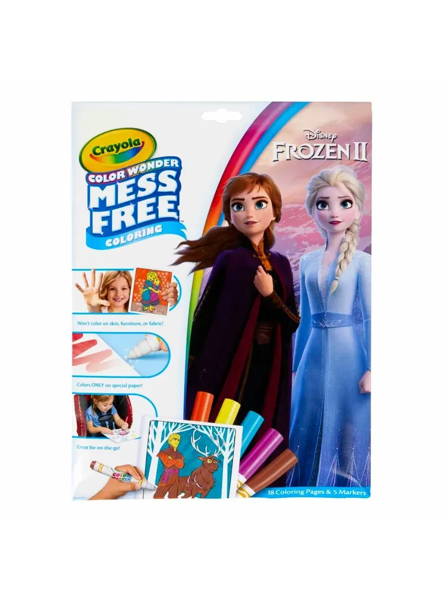Набор для раскрашивания Color Wonder Frozen 2, 2 комплекта Crayola — изображение 2 из 3, мульти