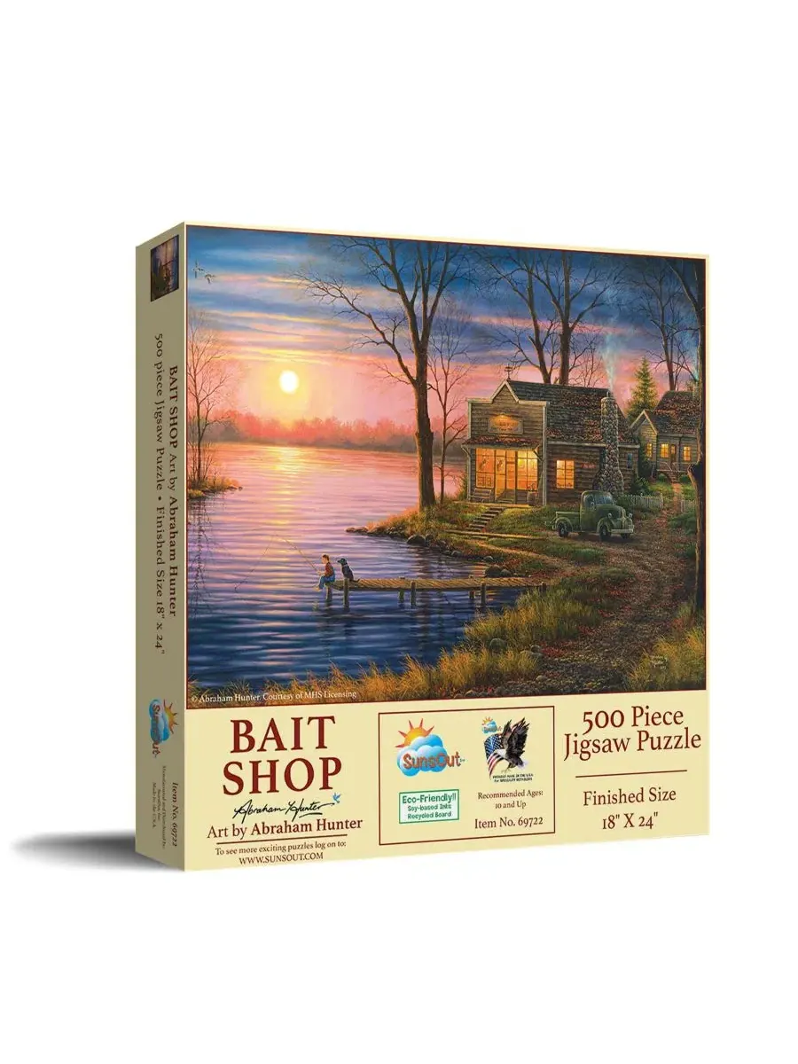 Пазл 500 деталей Bait Shop SunsOut, 45,7 x 61 см