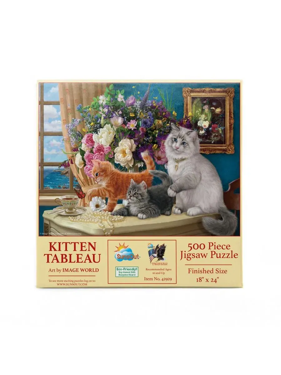 Пазл 500 элементов Kitten Tableau SunsOut — изображение 3 из 6, нет цвета