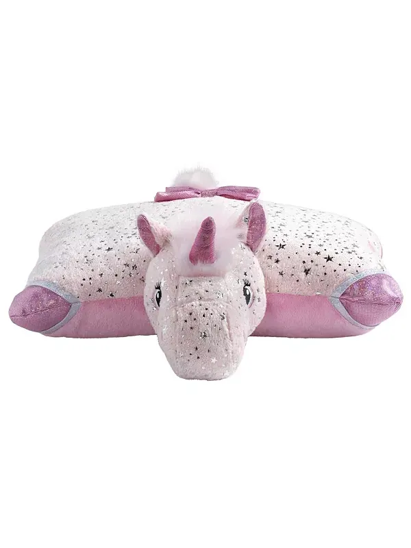 Фирменная блестящая плюшевая игрушка в виде единорога Pillow Pets — изображение 2 из 4, розовый