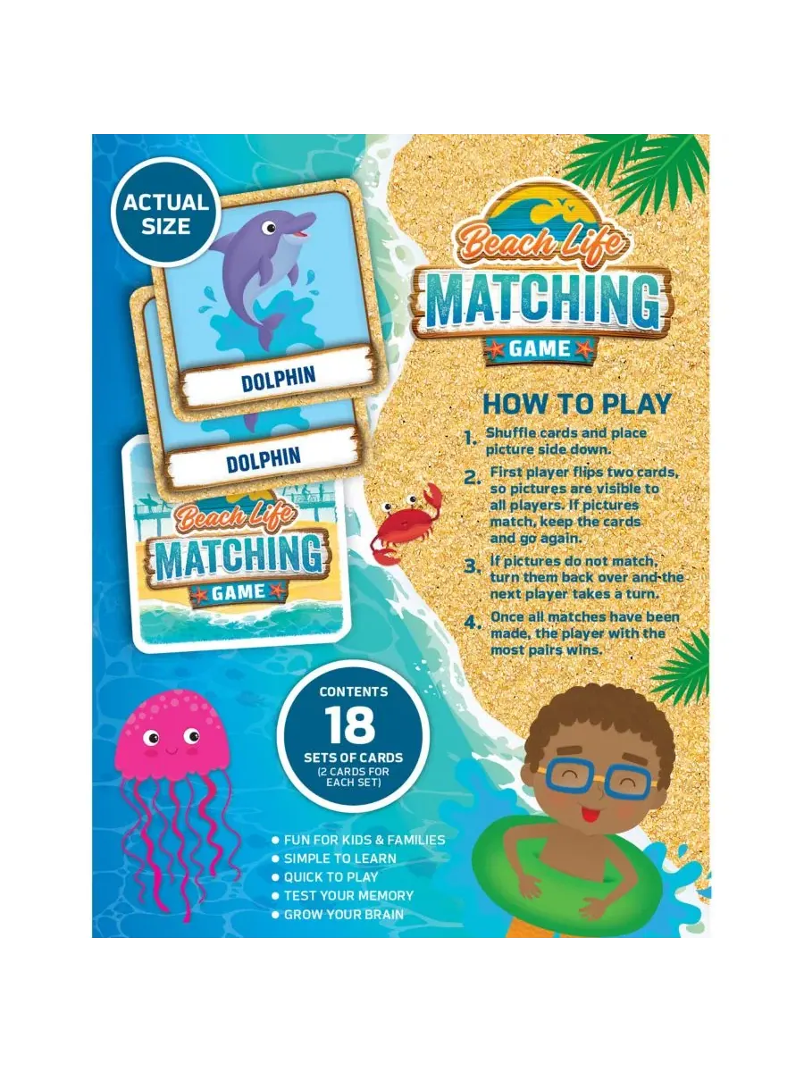 Игра на сопоставление «Пляжная жизнь» Masterpieces Puzzles — изображение 2 из 3, мульти