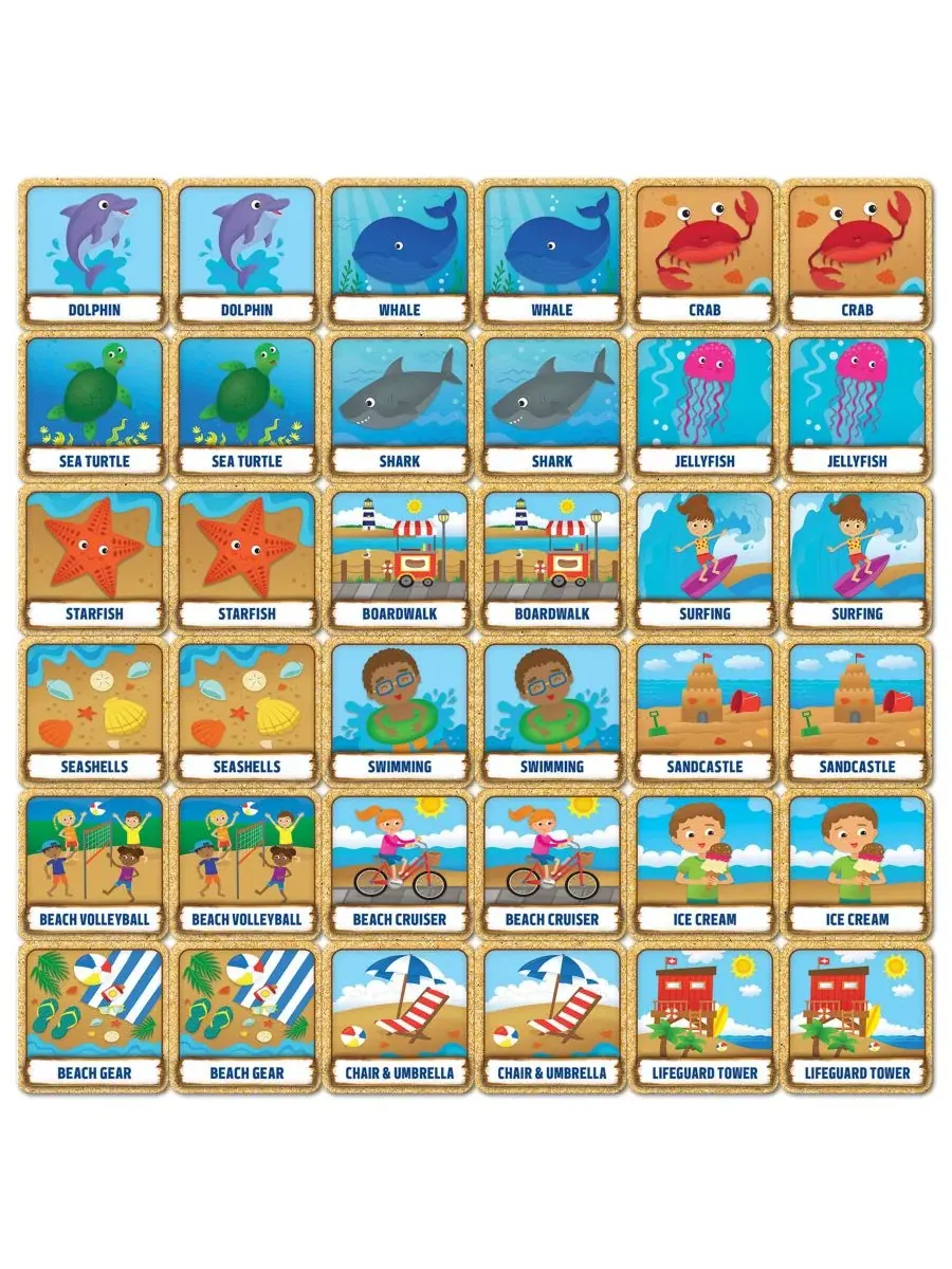 Игра на сопоставление «Пляжная жизнь» Masterpieces Puzzles — изображение 3 из 3, мульти