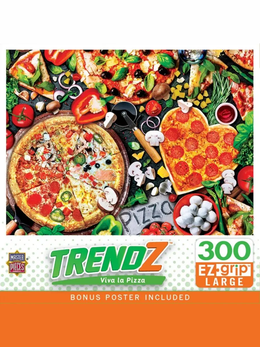 MasterPieces Trendz - Viva La Pizza, пазл из 300 деталей с удобным захватом Masterpieces Puzzles