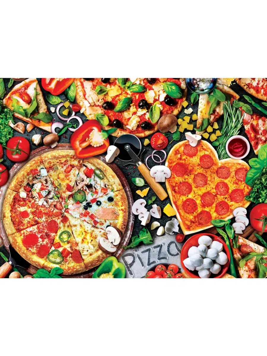 MasterPieces Trendz - Viva La Pizza, пазл из 300 деталей с удобным захватом Masterpieces Puzzles — изображение 3 из 3, мульти