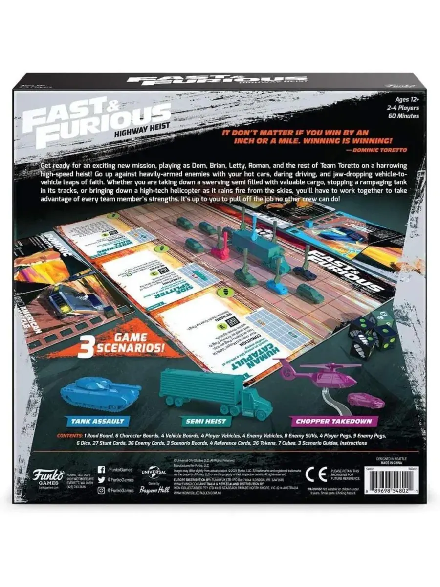 Настольная игра Fast & Furious Highway Heist Funko — изображение 2 из 3, нет цвета