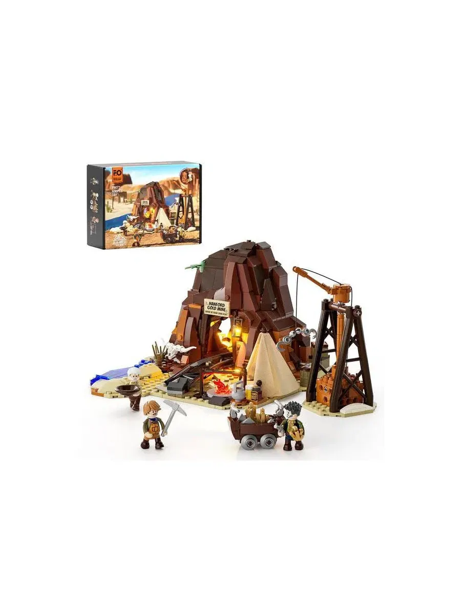 Набор конструктора с подсветкой Wild West Gold Mine Lighting Lumibricks