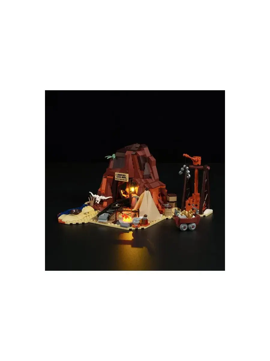 Набор конструктора с подсветкой Wild West Gold Mine Lighting Lumibricks — изображение 2 из 9, нет цвета
