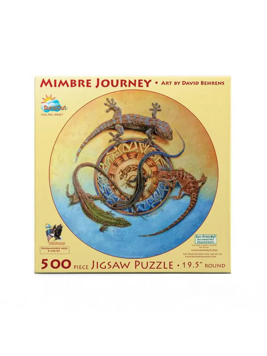 Пазл Mimbre Journey из 500 деталей, круглый, для взрослых Sunsout — изображение 3 из 5, нет цвета