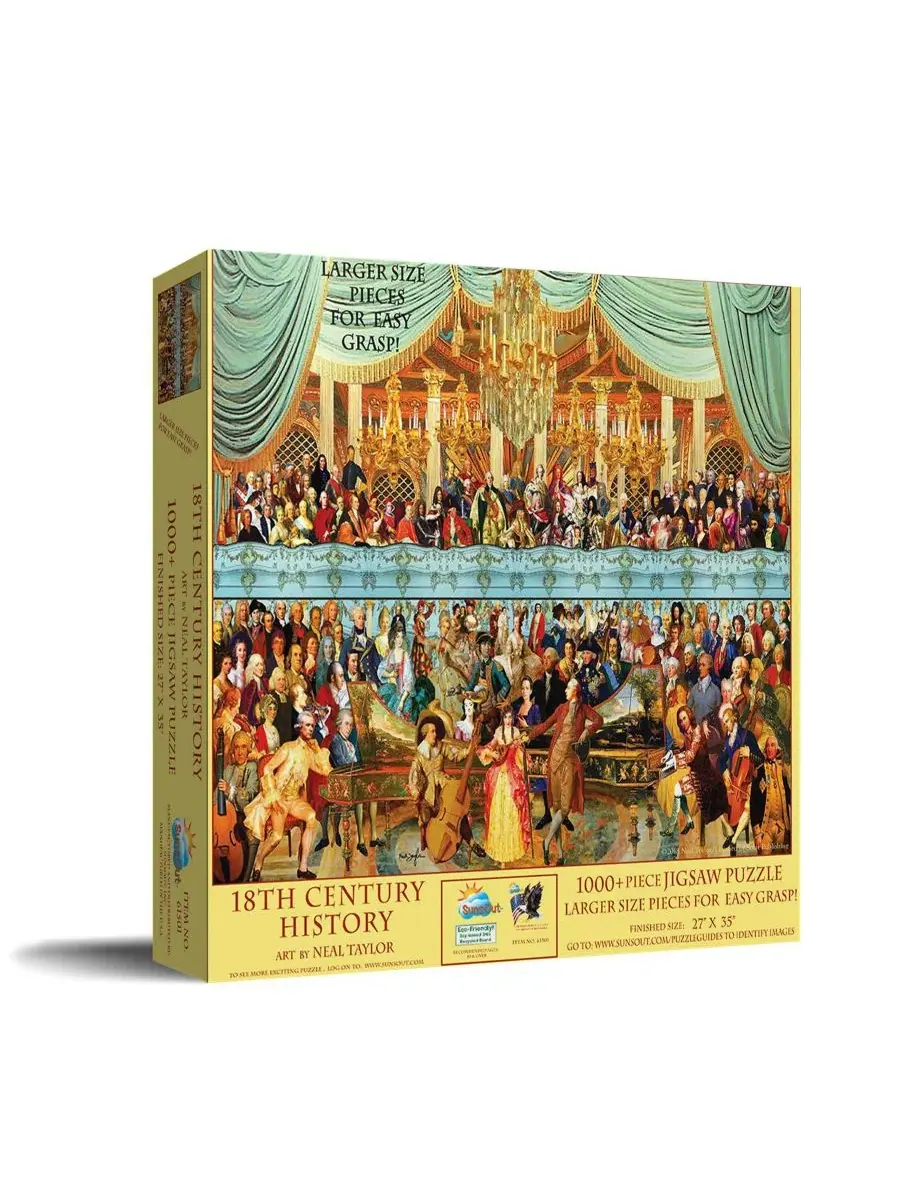 Пазл «История XVIII века», 1000 деталей, для взрослых, крупные элементы Sunsout