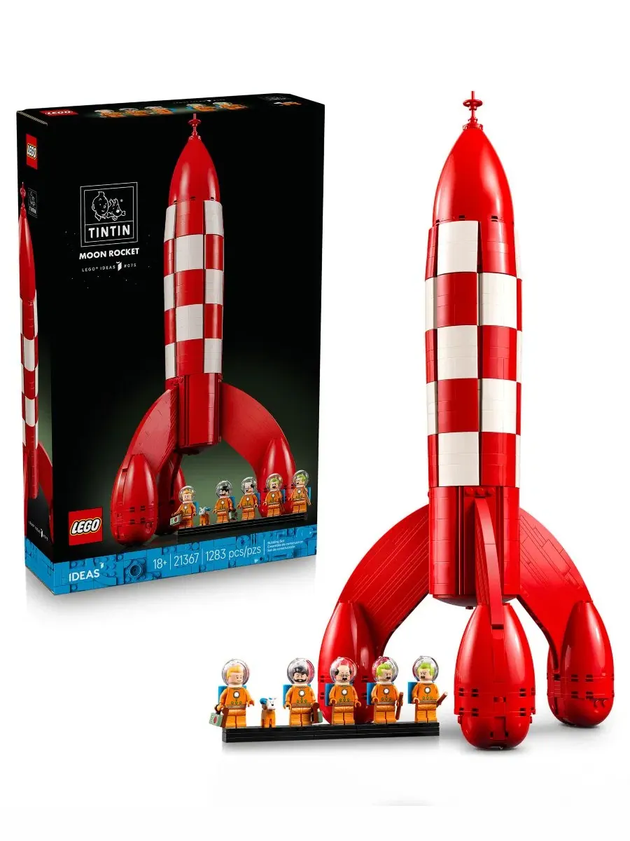 Конструктор Tintin Moon Rocket 21367, 1283 детали LEGO, 18+