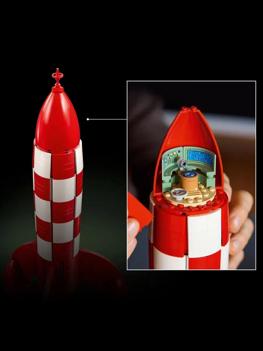 Конструктор Tintin Moon Rocket 21367, 1283 детали LEGO, 18+ — изображение 2 из 7, нет цвета