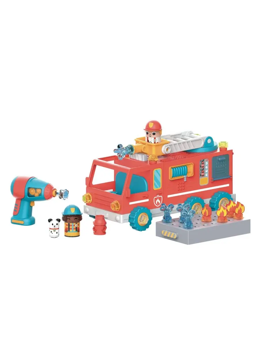 Конструктор на дрели Design Drill Bolt Buddies Fire Truck Educational Insights — мульти