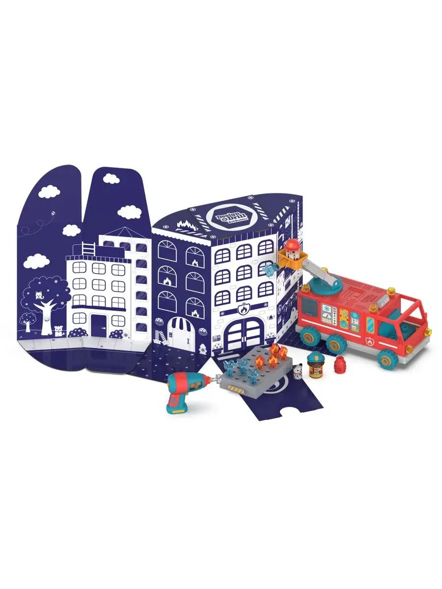 Конструктор на дрели Design Drill Bolt Buddies Fire Truck Educational Insights — изображение 3 из 4, мульти