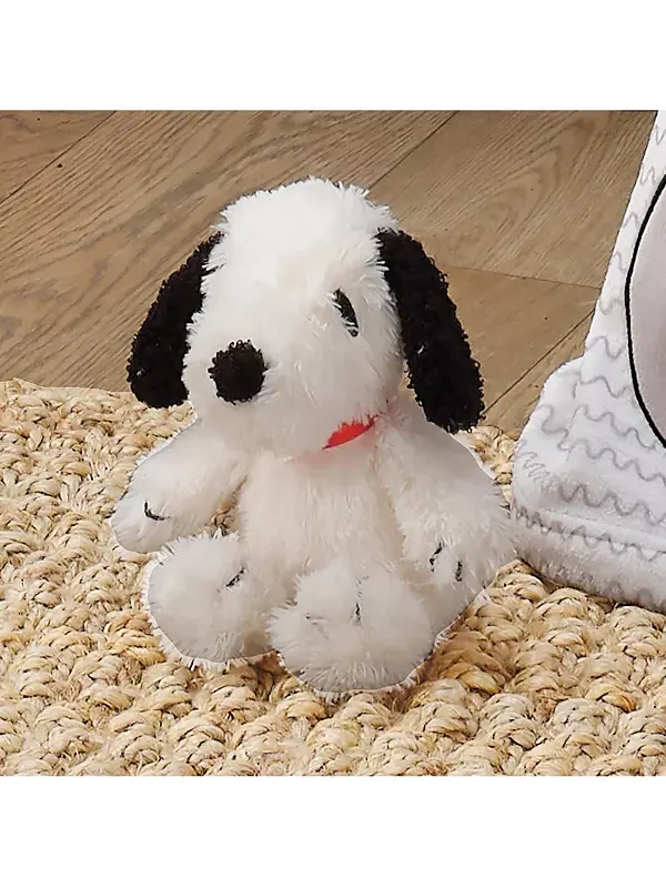 Мягкая игрушка в виде собаки Snoopy Love, белая/черная, 9 дюймов Bedtime Originals — изображение 3 из 4, белый