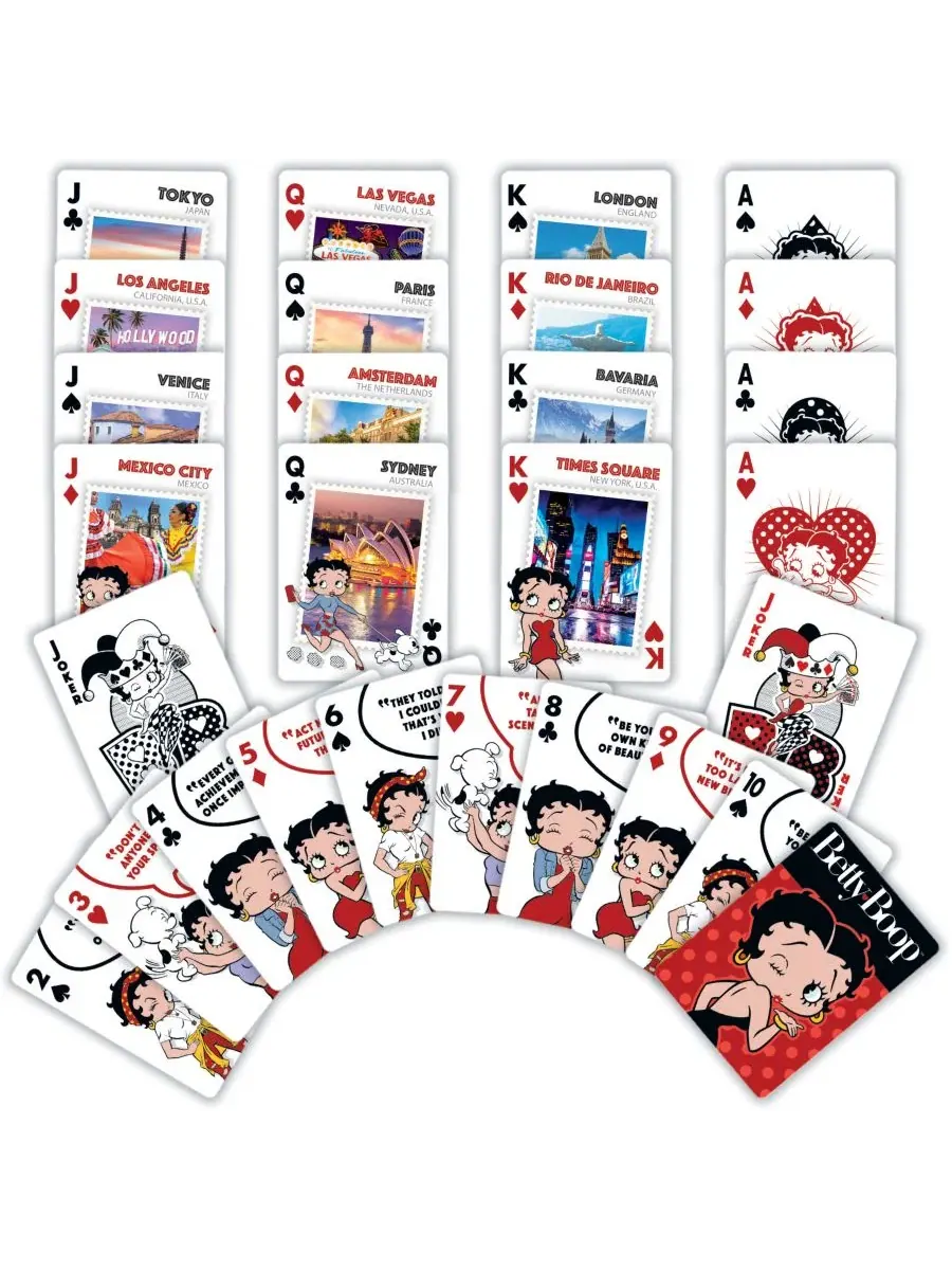 Игральные карты MasterPieces BettyBoop - колода из 54 карт для взрослых Masterpieces Puzzles — изображение 3 из 3, мульти