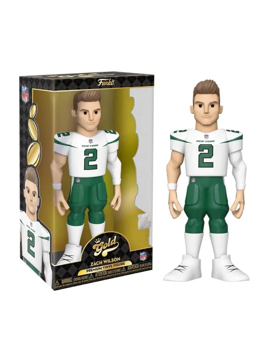 Виниловая фигурка NY Jets NFL золотого цвета, 30 см, Зак Уилсон Funko