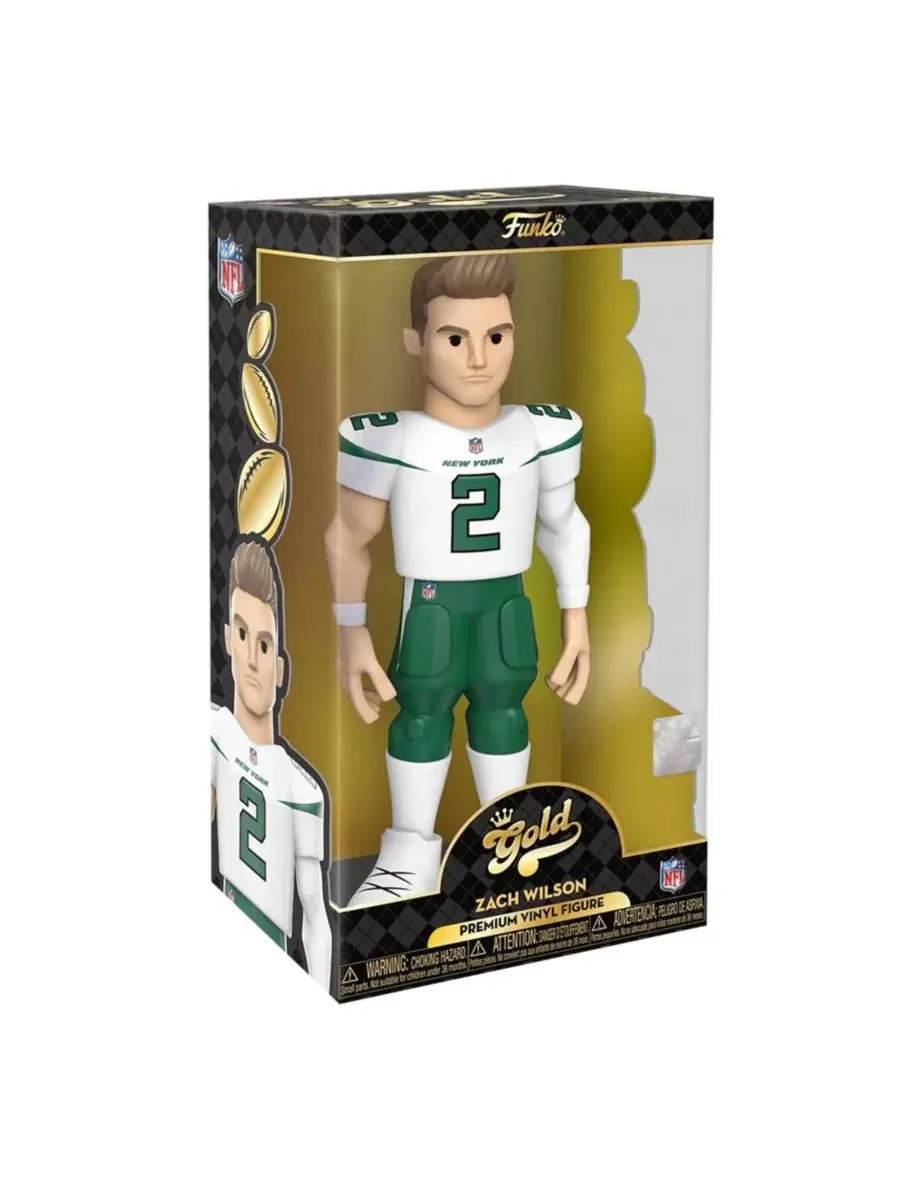 Виниловая фигурка NY Jets NFL золотого цвета, 30 см, Зак Уилсон Funko — изображение 3 из 3, нет цвета