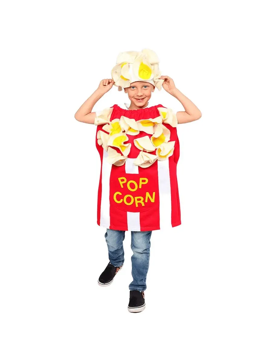 Костюм Попкорн с туникой и шапкой, Popcorn Tunic & Hat Dress Up America