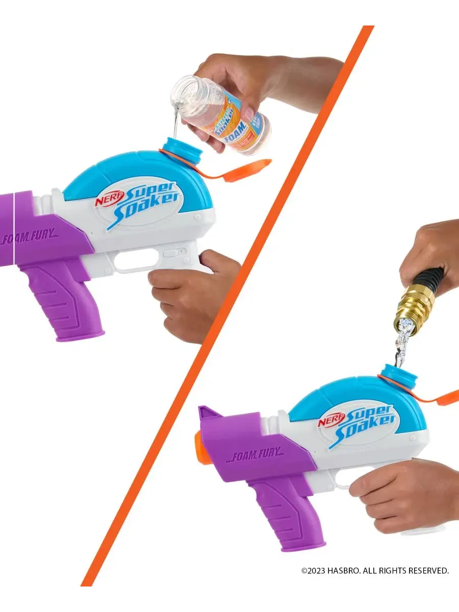 Водяной пистолет Super Soaker Foam Fury Blaster от WowWee Nerf — изображение 4 из 5, мульти