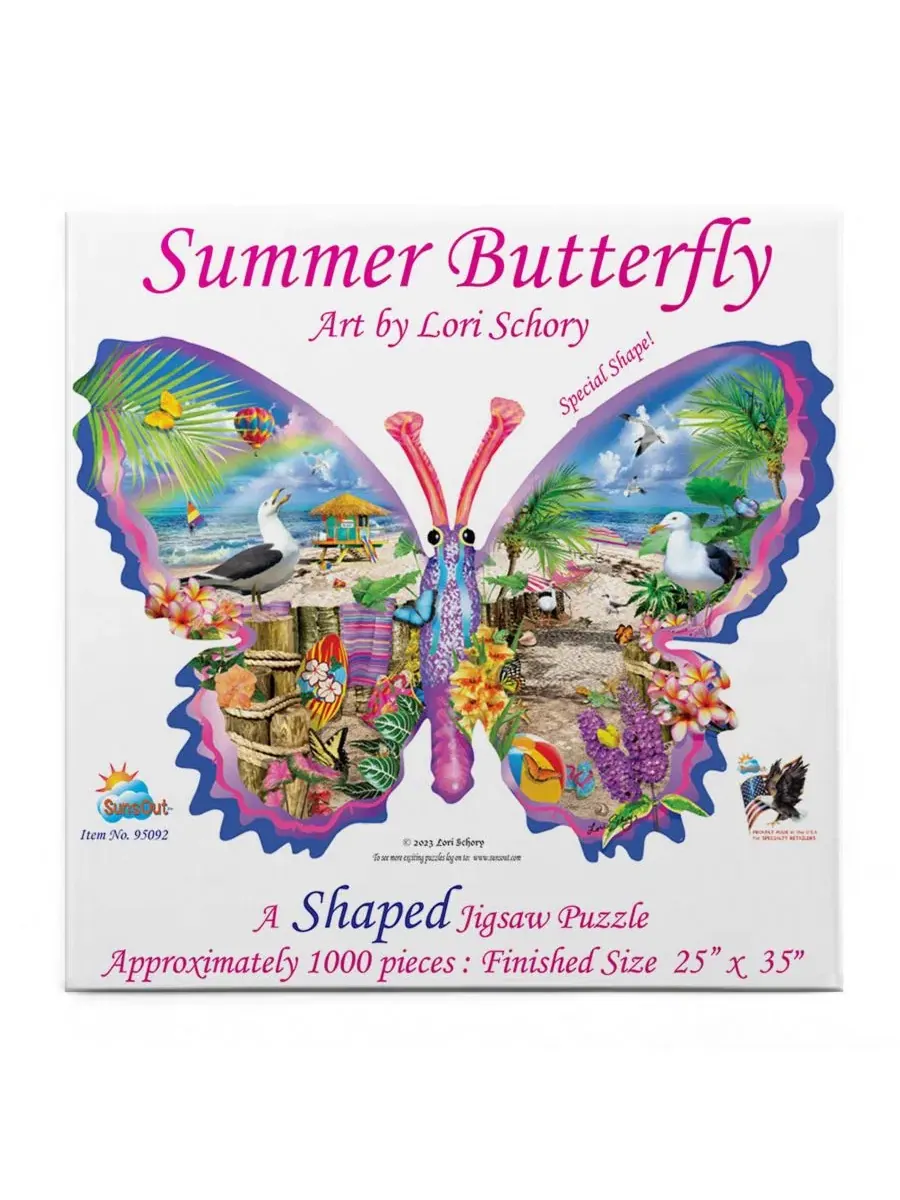 Пазл-головоломка Summer Butterfly, 1000 элементов SunsOut — изображение 3 из 5, нет цвета