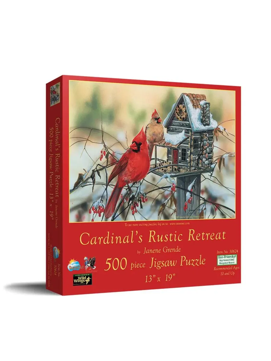 Пазл 500 элементов «Cardinal's Rustic Retreat» SunsOut