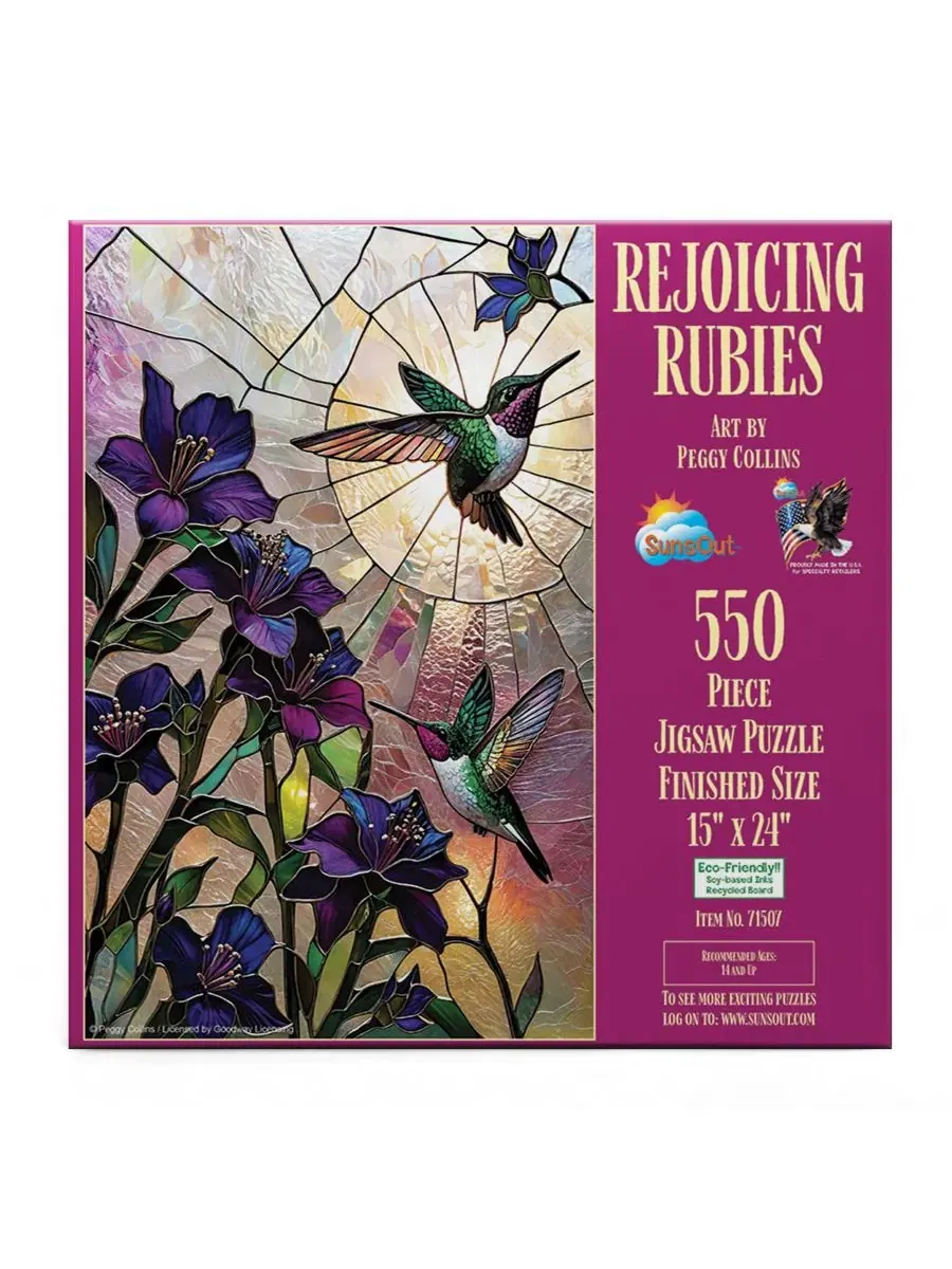 Пазл 550 деталей Rejoicing Rubies SunsOut — изображение 4 из 5, нет цвета