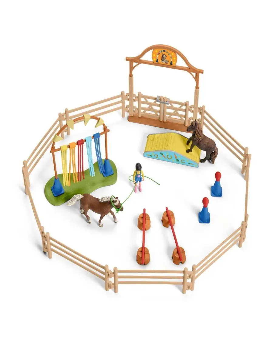 Игровой набор «Тренировка пони на ферме» Schleich — изображение 2 из 9, мульти