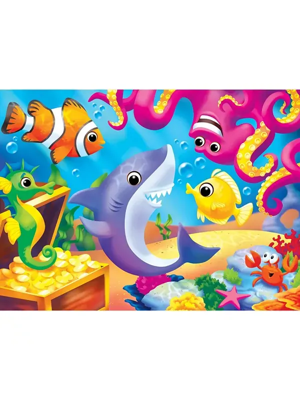 Глаза-Игрушки - пазл из 48 деталей «Маленькая акула и её друзья» Masterpieces Puzzles — изображение 2 из 3, мульти