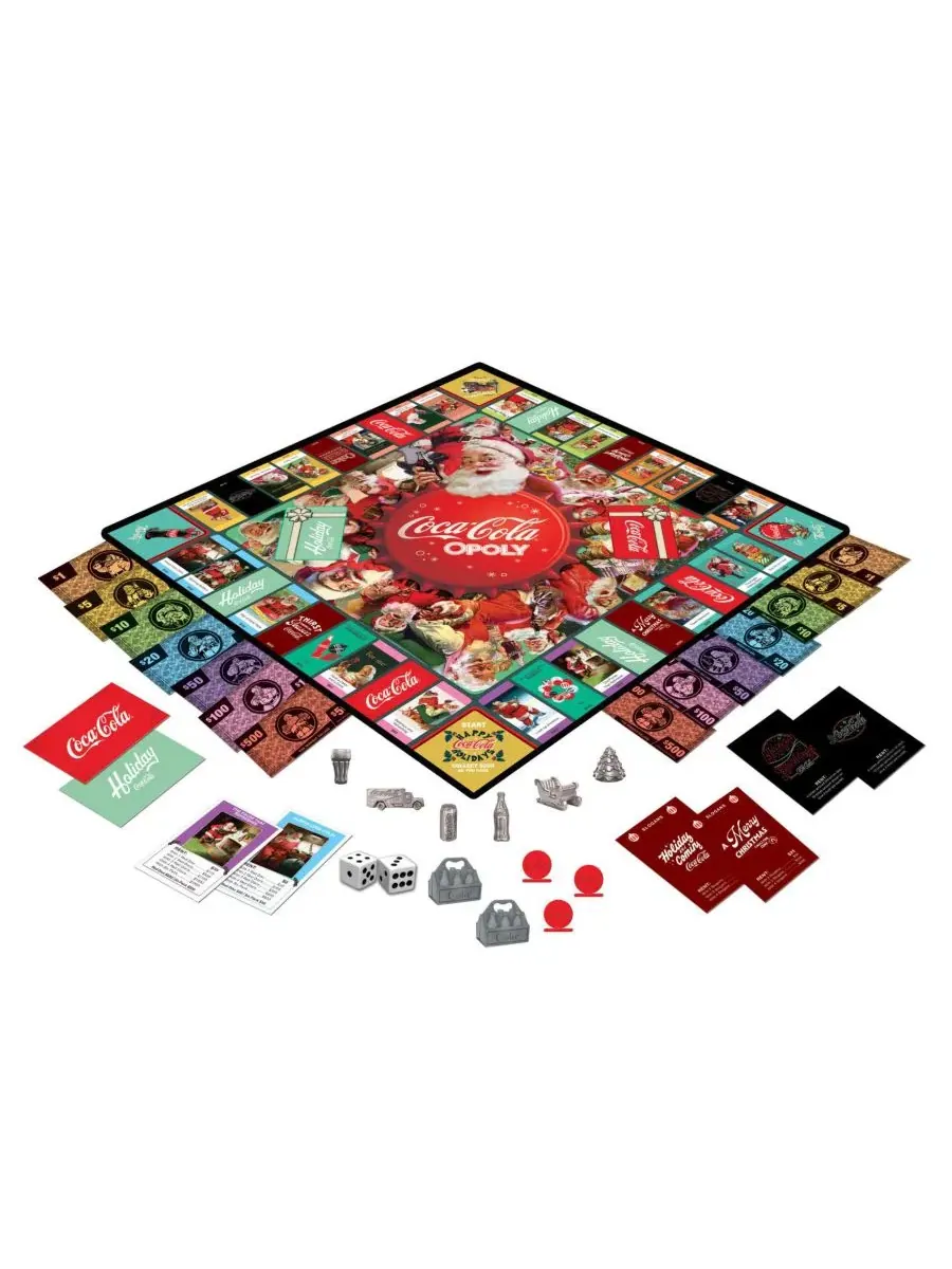 Настольная игра Coca-Cola Holiday Opoly MasterPieces Puzzles — изображение 3 из 3, нет цвета