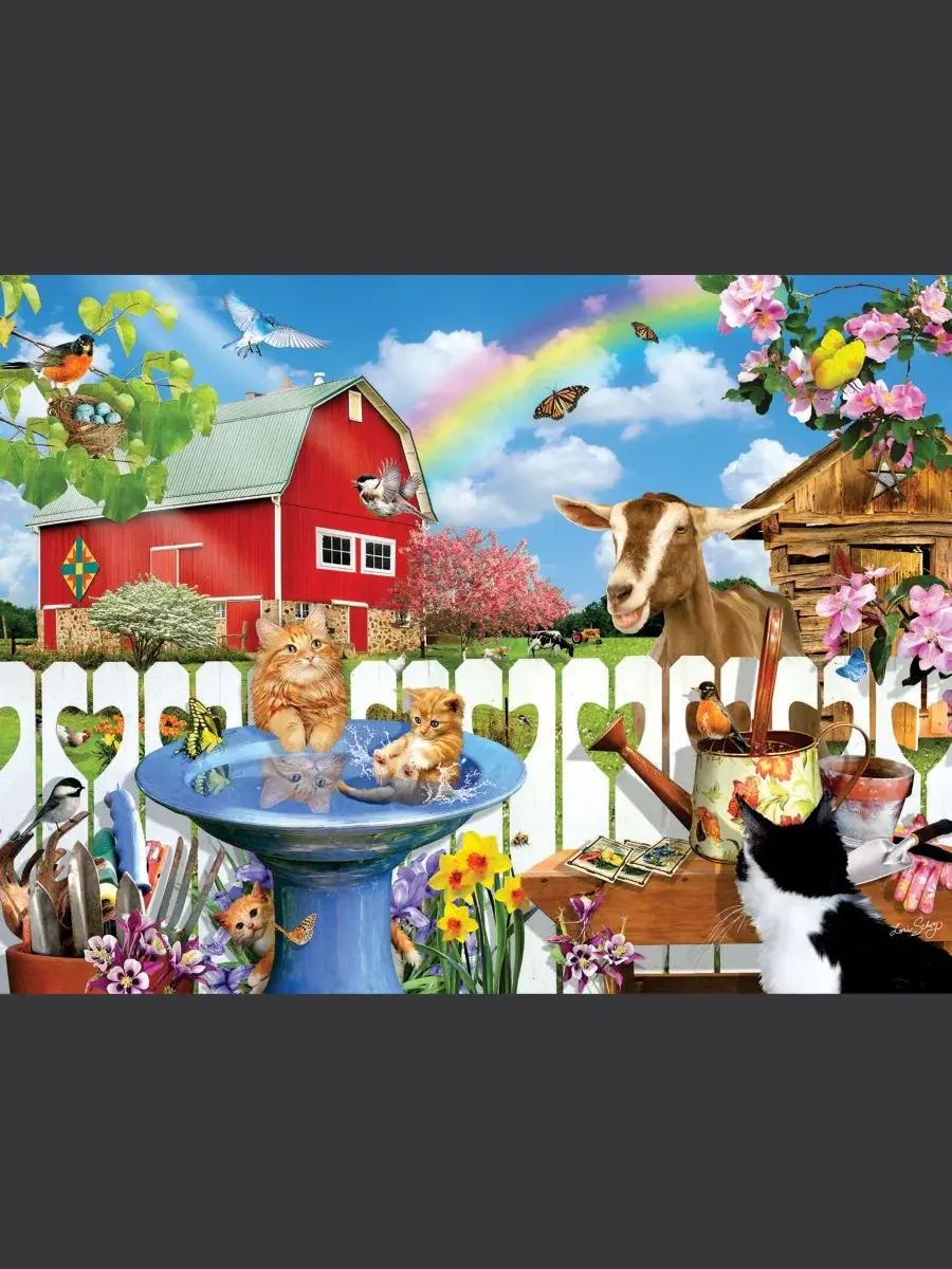 Пазл 300 деталей Spring Bird Bath SunsOut — изображение 5 из 5, нет цвета