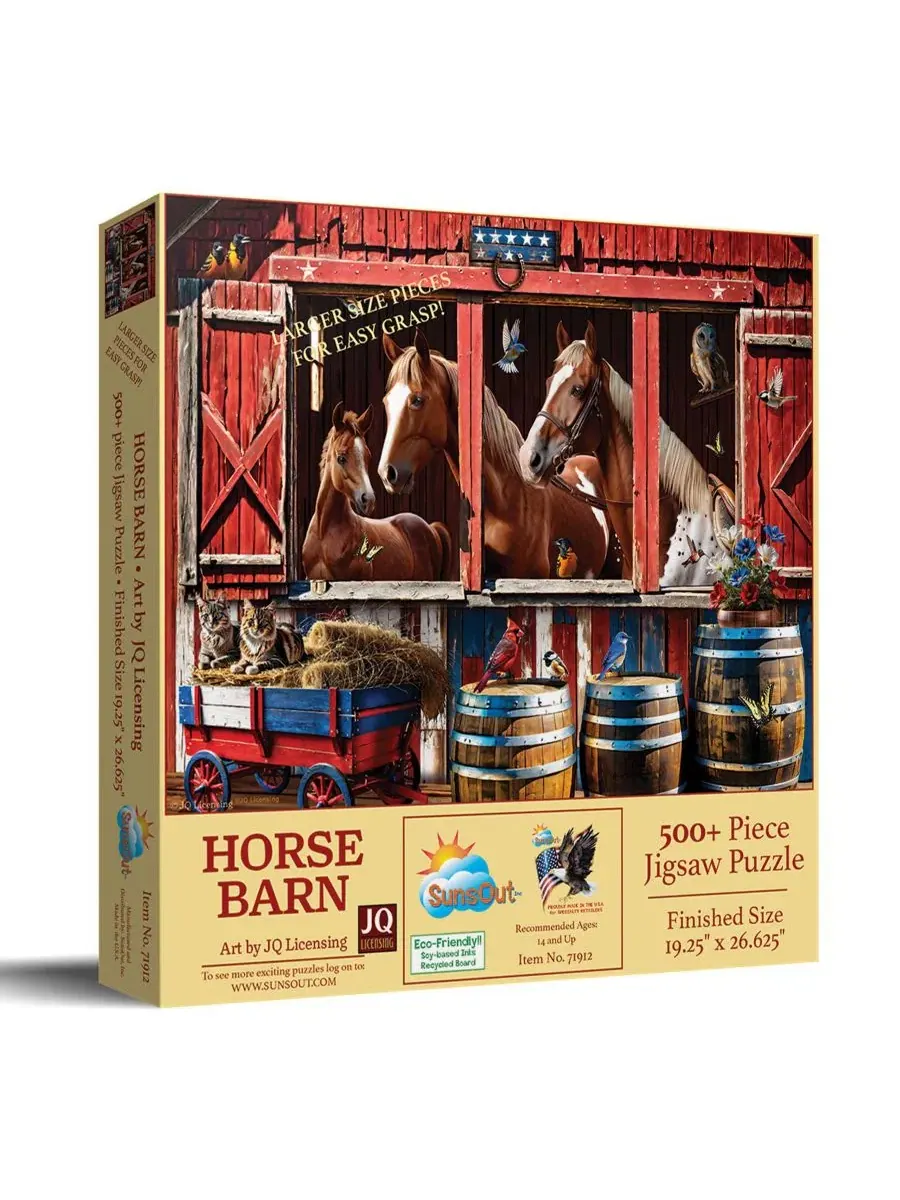 Пазл 500 деталей «Horse Barn» SunsOut