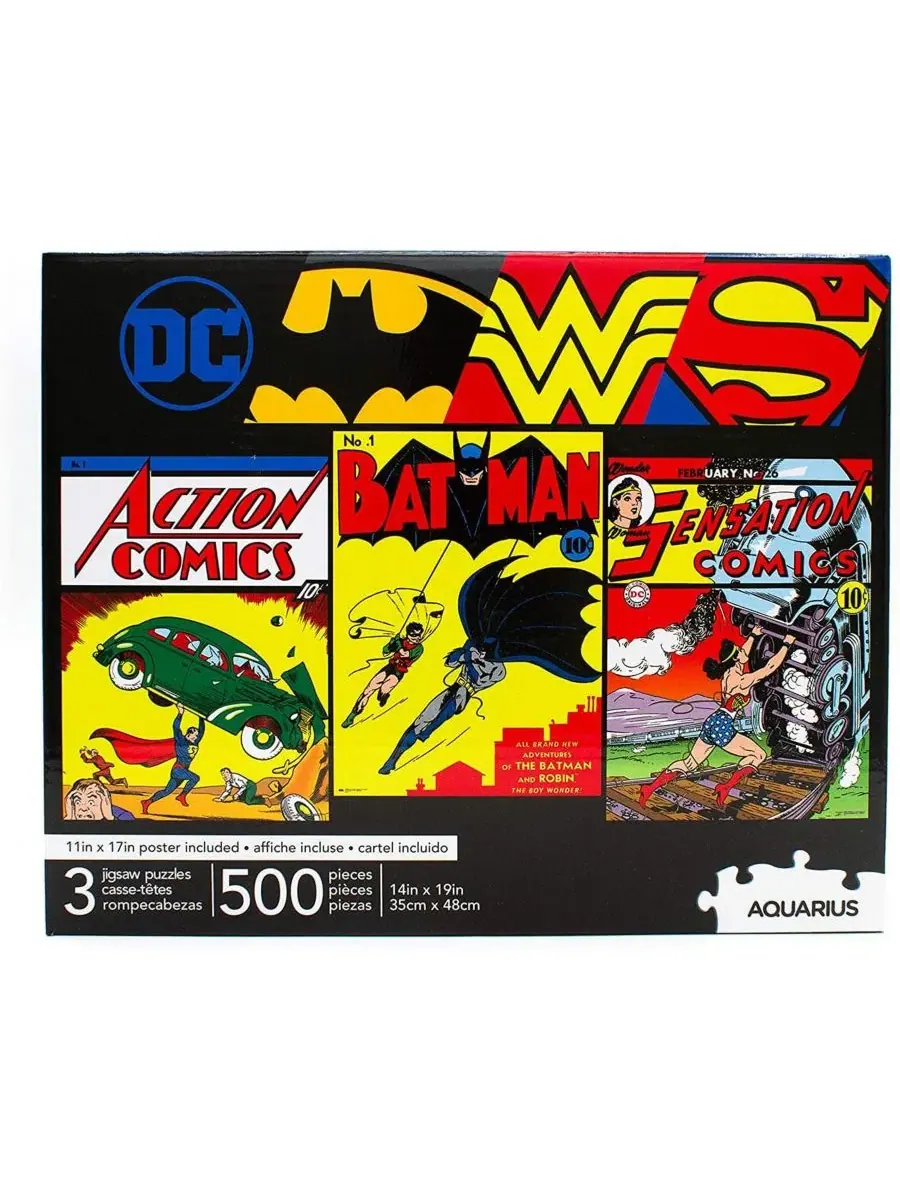 Набор из 3 пазлов DC Comics, 500 деталей NMR Distribution