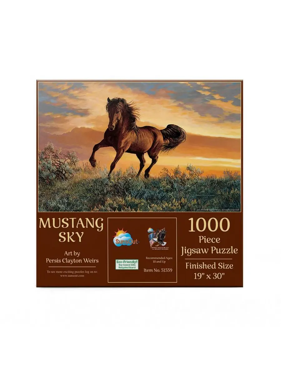 Пазл Mustang Sky из 1000 деталей для взрослых Sunsout — изображение 2 из 5, нет цвета