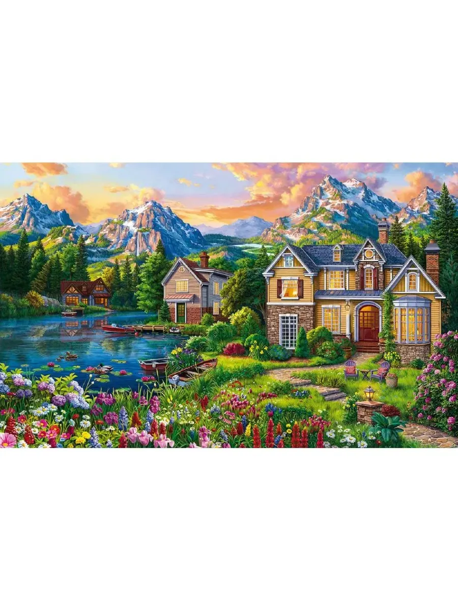 Пазл 300 деталей Cozy Lake House SunsOut — изображение 3 из 5, нет цвета