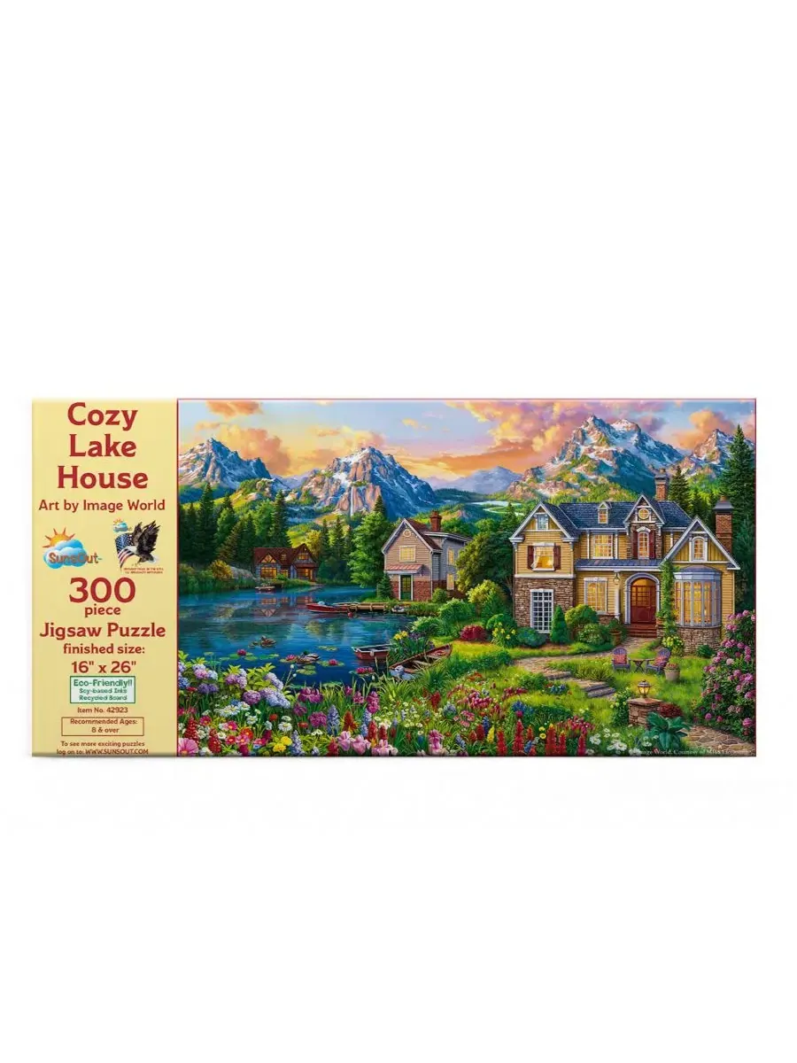 Пазл 300 деталей Cozy Lake House SunsOut — изображение 4 из 5, нет цвета