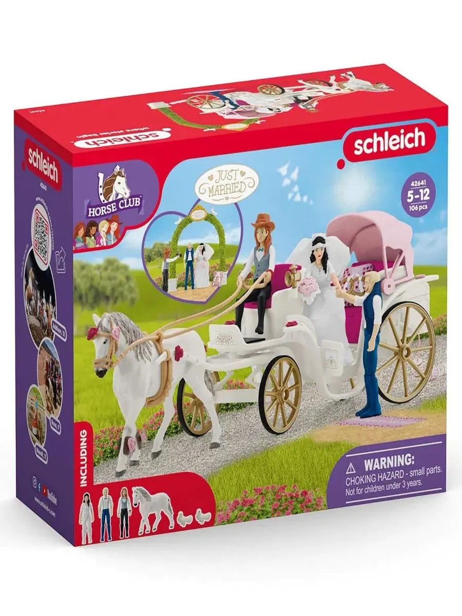 Игровой набор «Свадебная карета конного клуба» Schleich — изображение 8 из 9, мульти