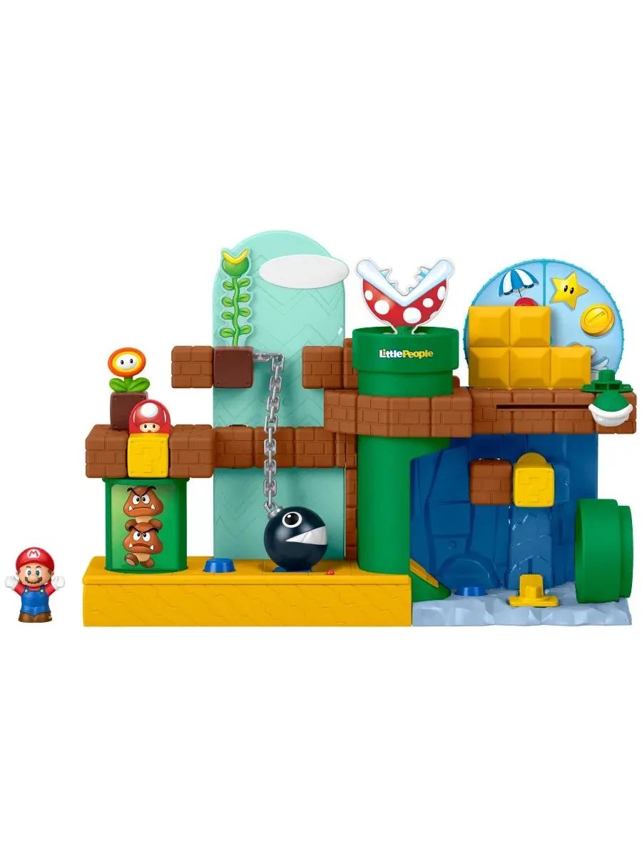 Игровой набор Fisher Price «Мои приключения в Марио», музыкальная игрушка для малышей с 2 фигурками — мульти