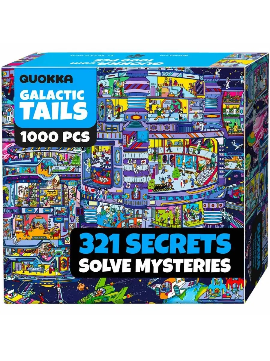 Пазл 1000 элементов с принтом Galactic Tails Quokka