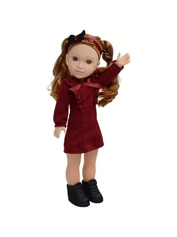 Кукла Glamour Girlz 14 дюймов с возможностью менять позы The New York Doll Collection — красный