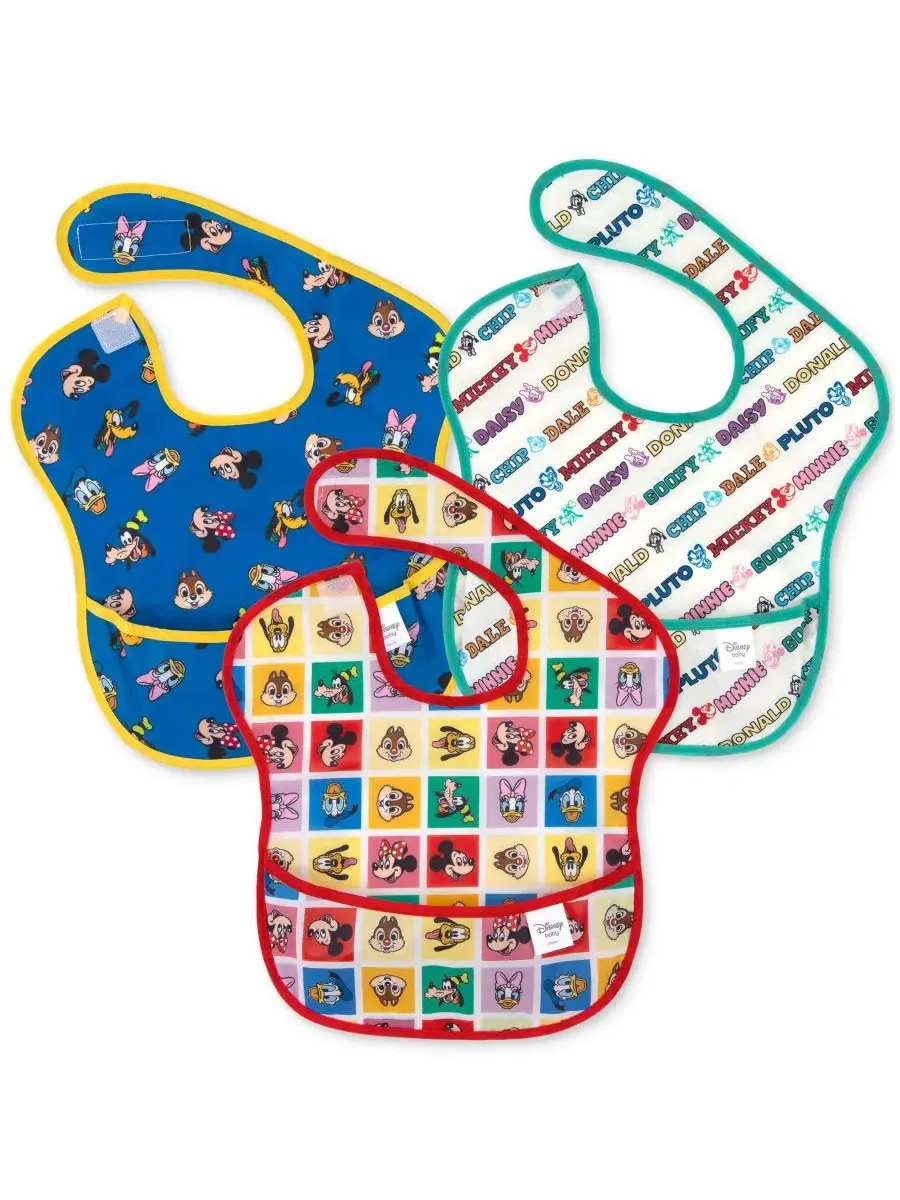 Набор из восьми детских нагрудников Superbib Baby Superbib (3 предмета) Disney Mickey & Friends — синий