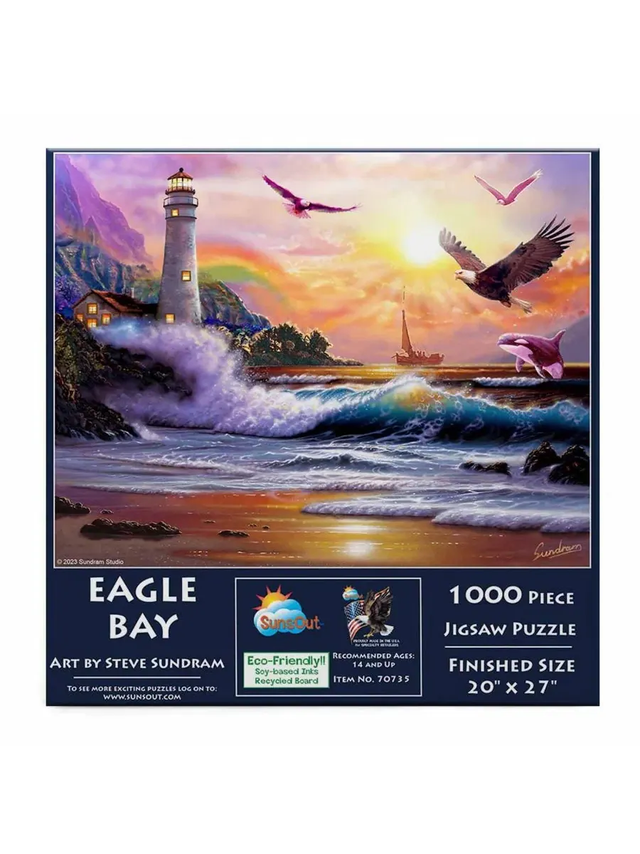 Пазл Eagle Bay из 1000 деталей для взрослых Sunsout — изображение 2 из 5, нет цвета