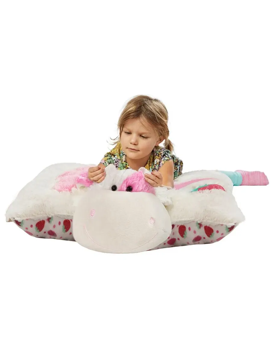 Мягкая игрушка-подушка с ароматом клубничного молочного коктейля Jumbo Cow Pillow Pet Pillow Pets