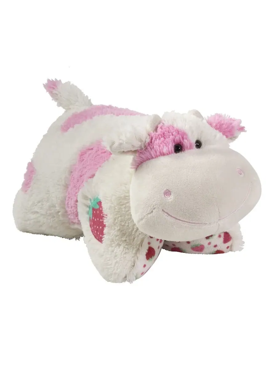 Мягкая игрушка-подушка с ароматом клубничного молочного коктейля Jumbo Cow Pillow Pet Pillow Pets — изображение 2 из 3