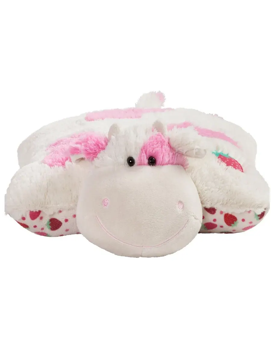 Мягкая игрушка-подушка с ароматом клубничного молочного коктейля Jumbo Cow Pillow Pet Pillow Pets — изображение 3 из 3